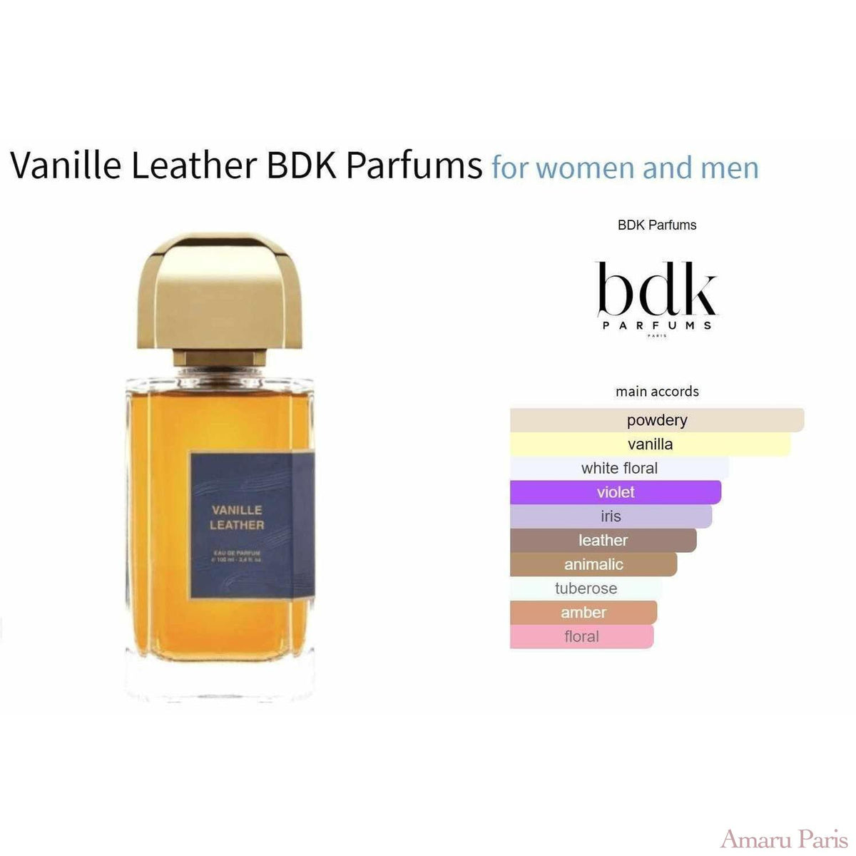 Vanille Leather BDK Parfums for women and men - ParfumAmaruParis