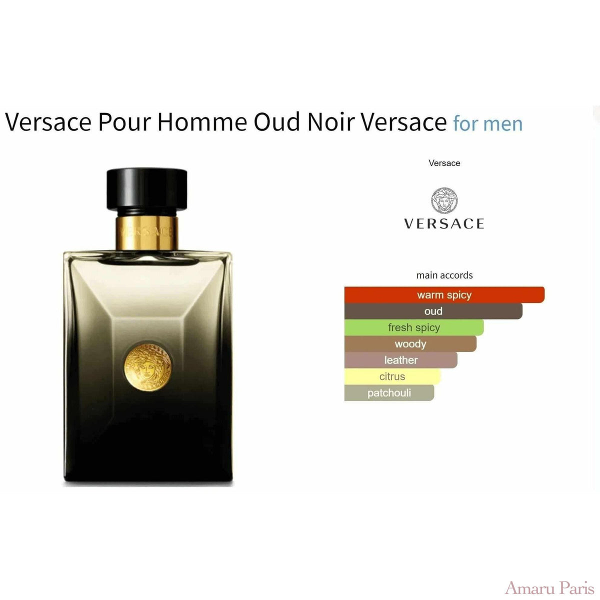 Versace Pour Homme Oud Noir Versace for men Decant Fragrance Samples - ParfumAmaruParis